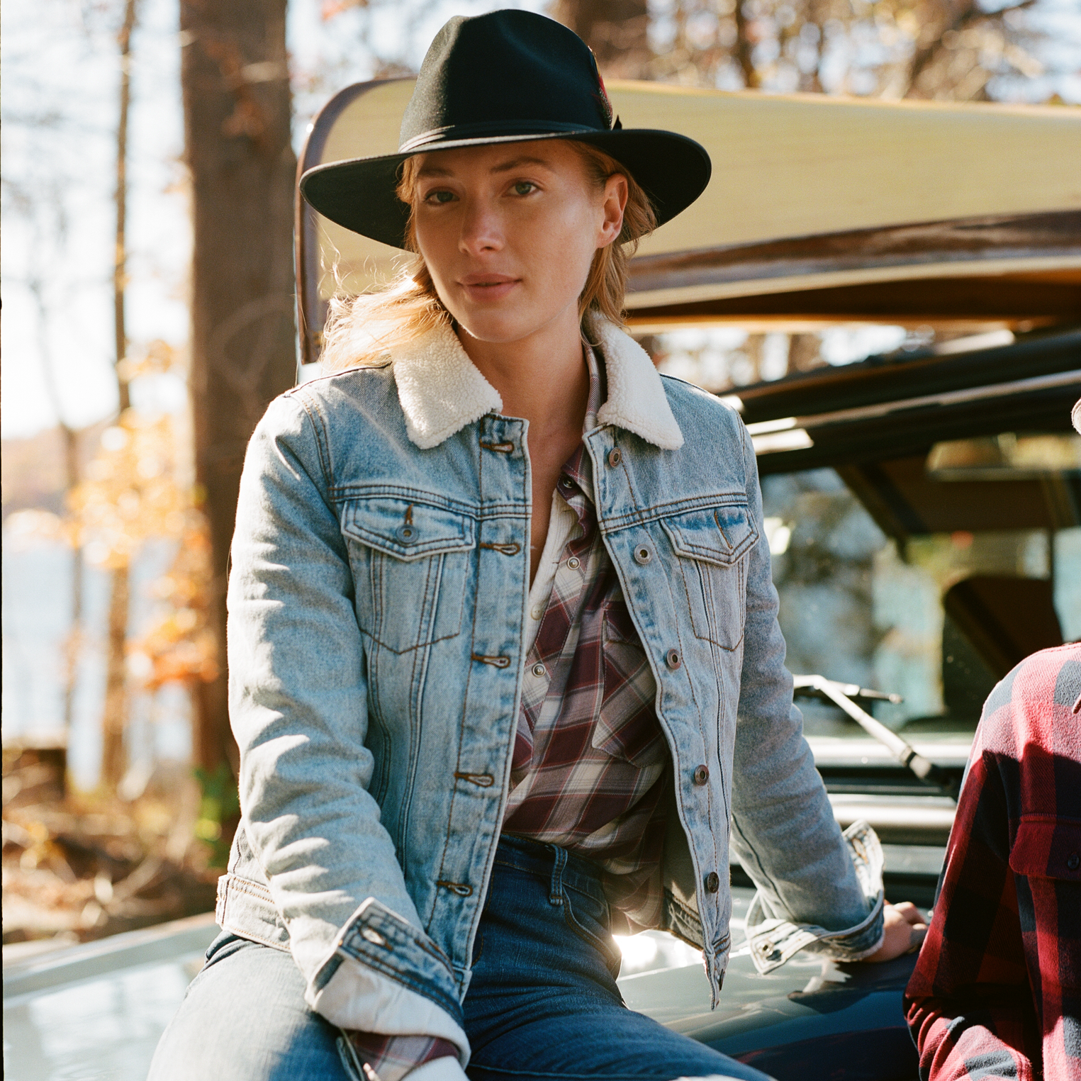 Sherpa-Lined Denim Jacket for Winter