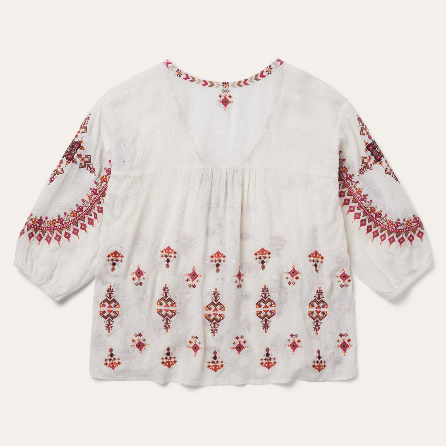 Stylish Dobby Peasant Blouse for Women