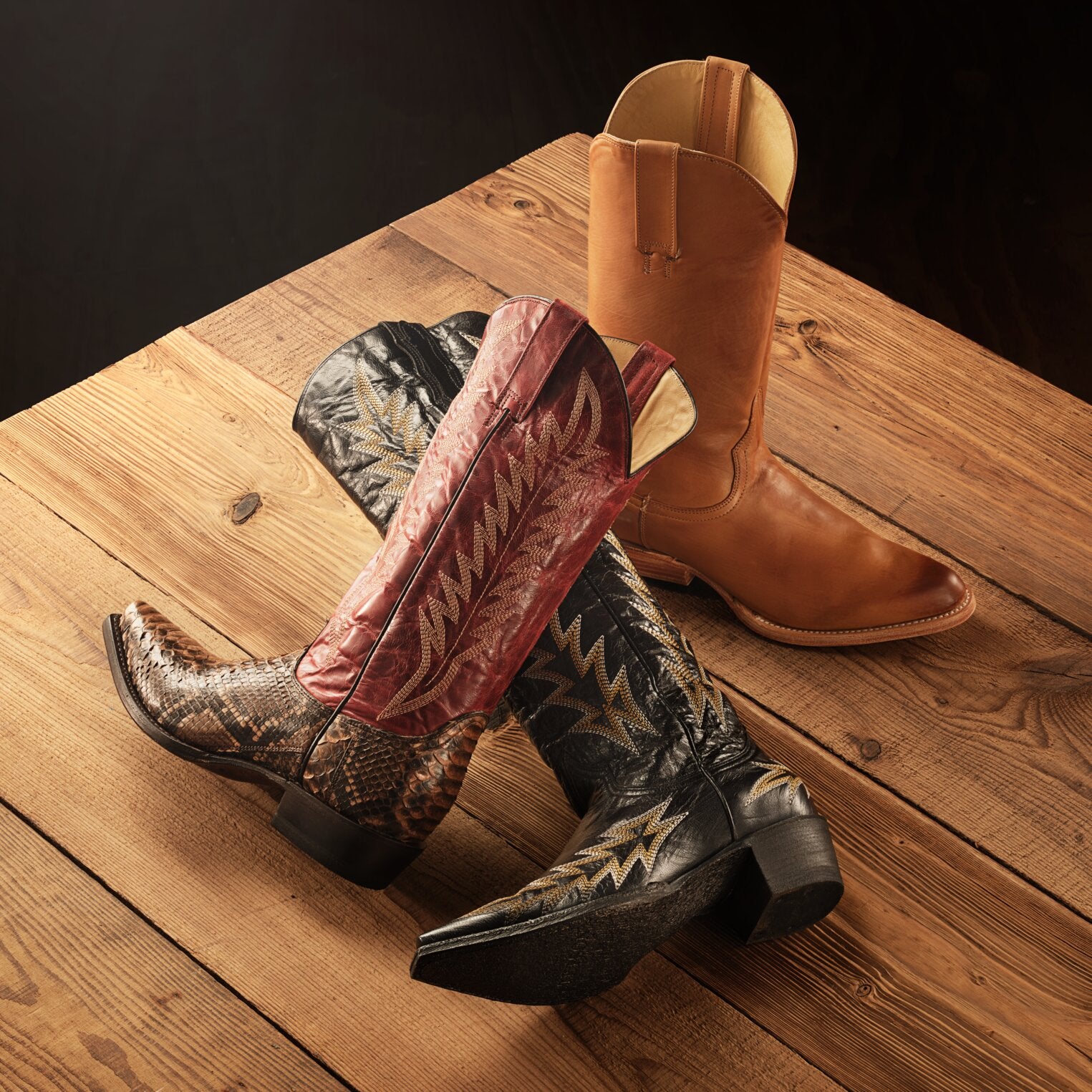 Ember Python Snip Toe Boots for Work & Style