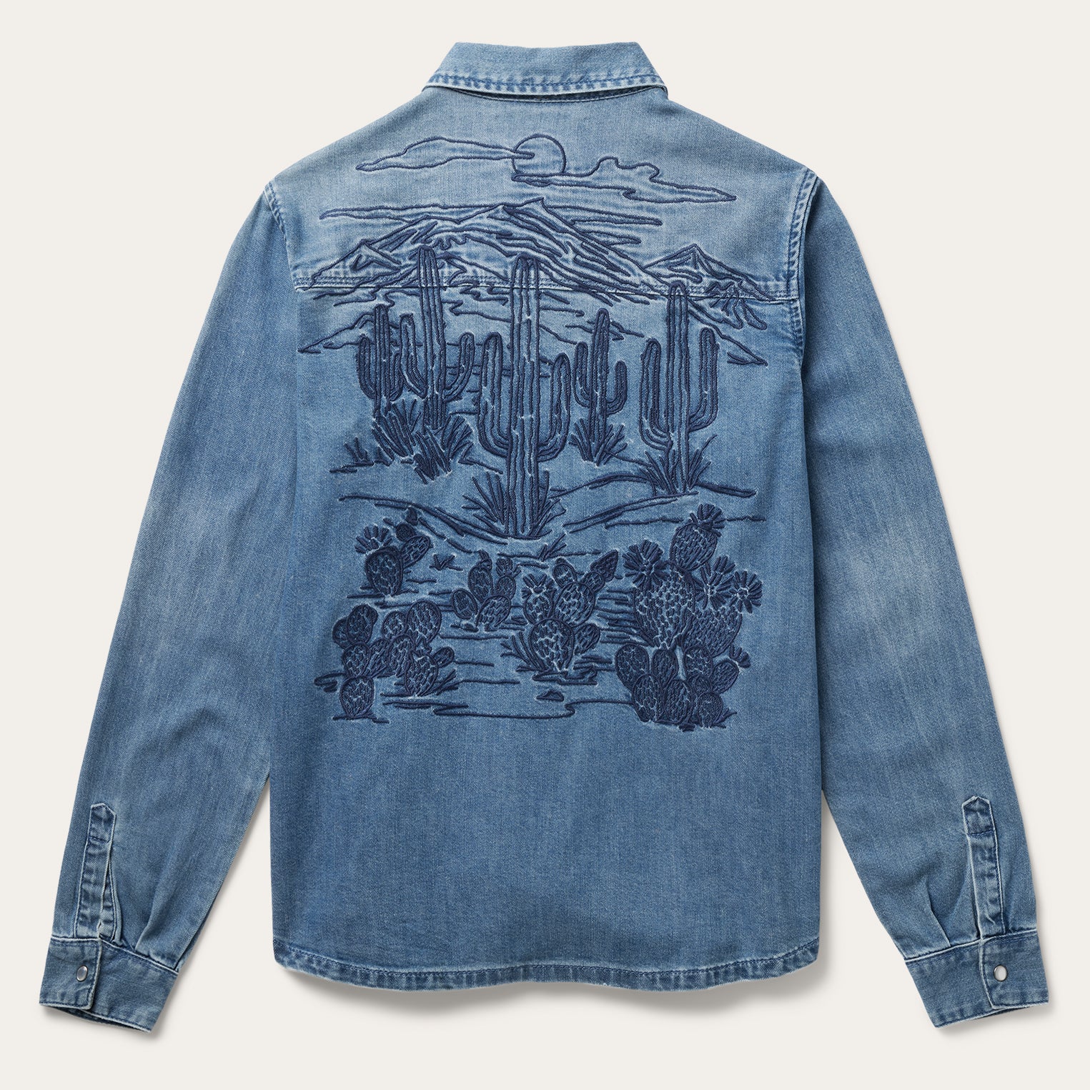 Relaxed Fit Embroidered Denim Shirt