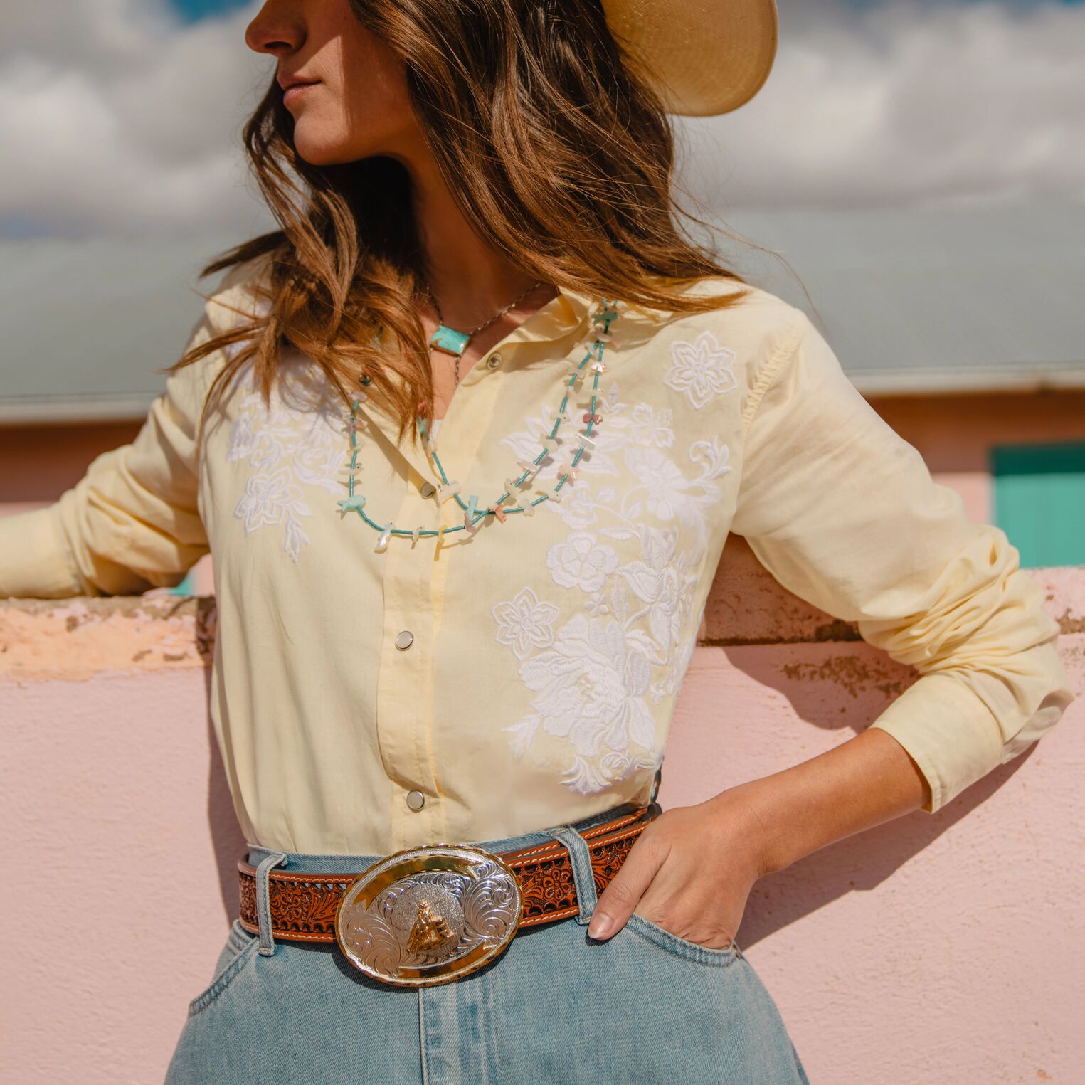 Stylish Embroidered Western Shirt for Men & Women