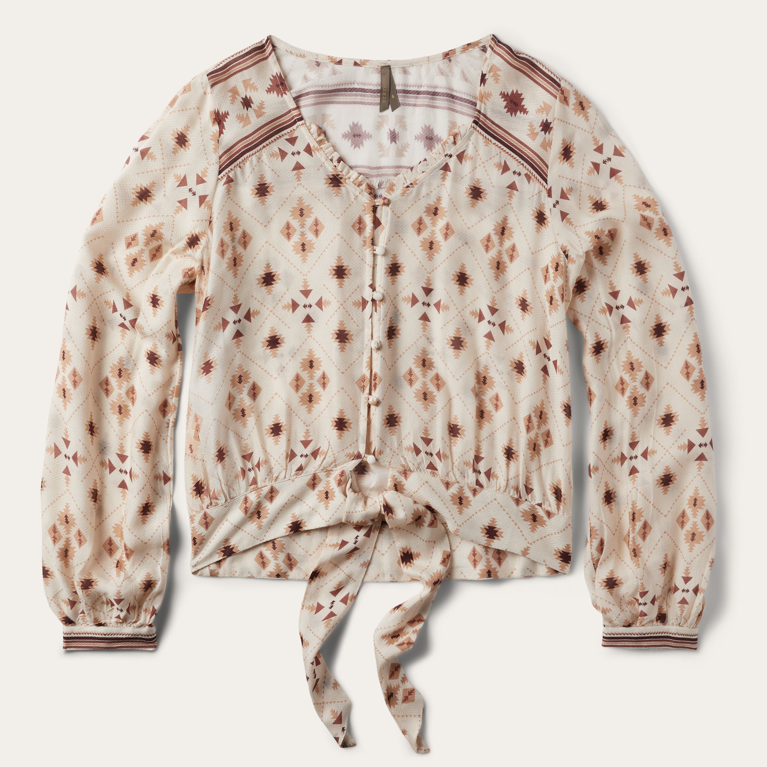 Herringbone Gaucho Print Blouse