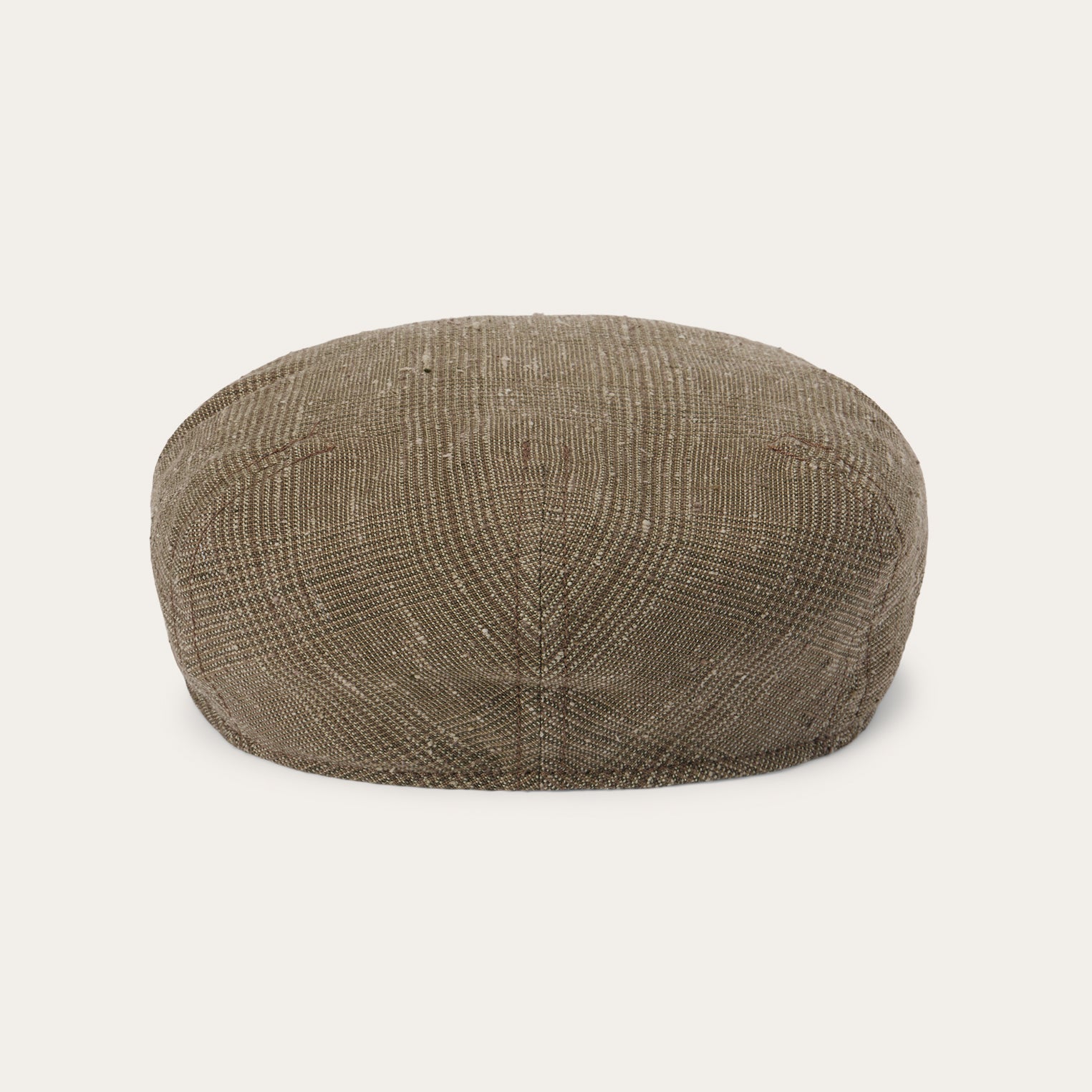 Glen Check Kent Cap in Linen-Silk Blend