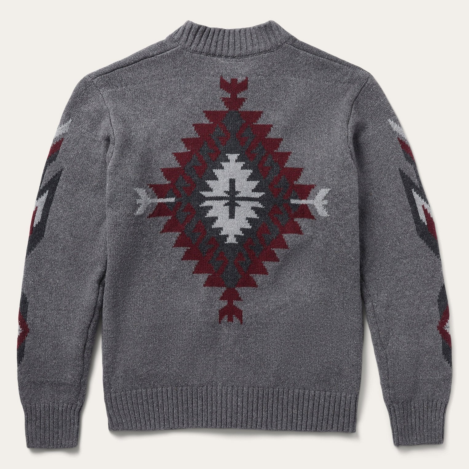 Aztec Grey Knit Cardigan for Women