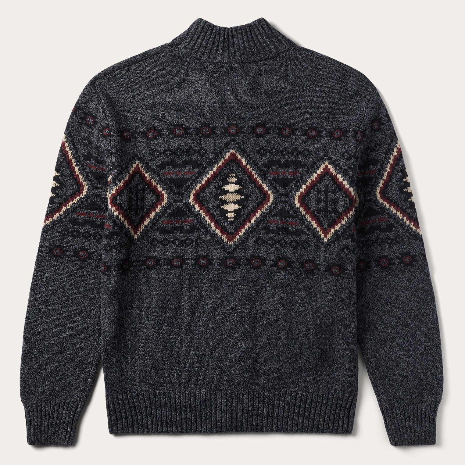 Aztec Print Open-Front Cardigan