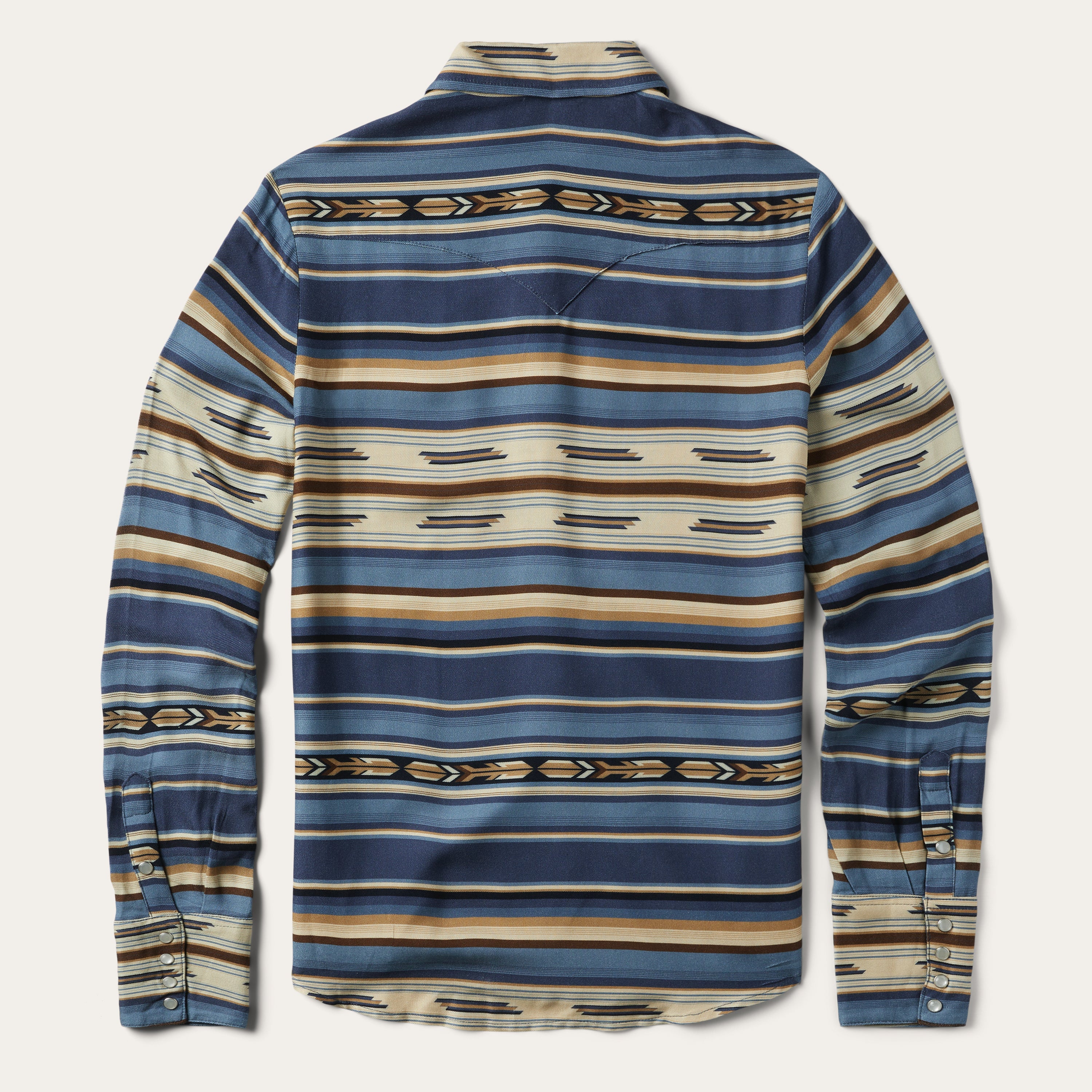 Stylish Indigo Serape Print Casual Shirt