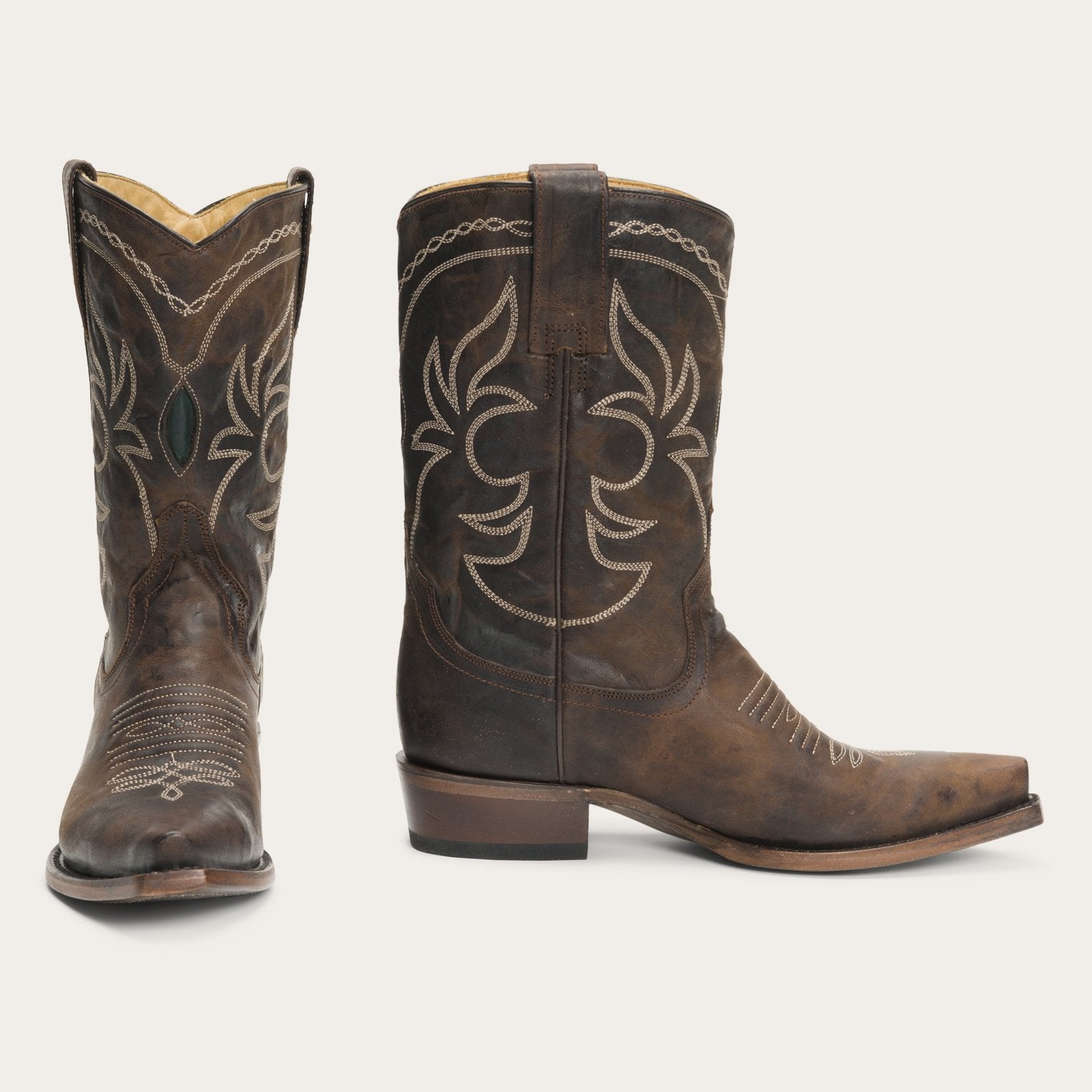 Embroidered Mid-Calf Boots by Iris