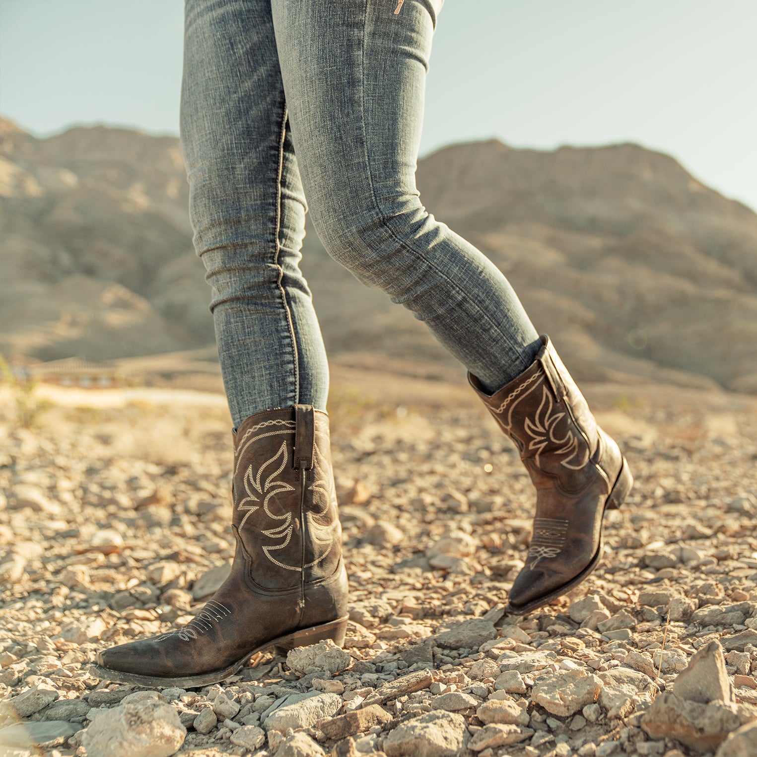 Embroidered Mid-Calf Boots by Iris