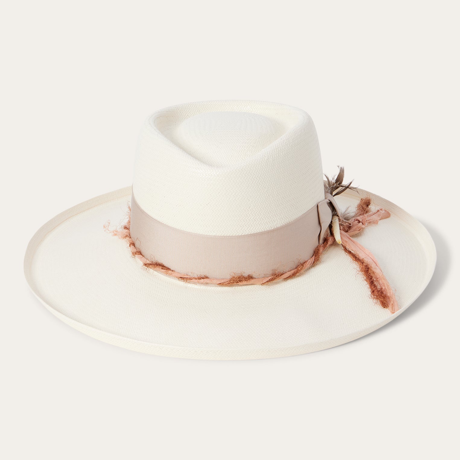 Stylish Shantung Straw Fedora Hat by Kings Row