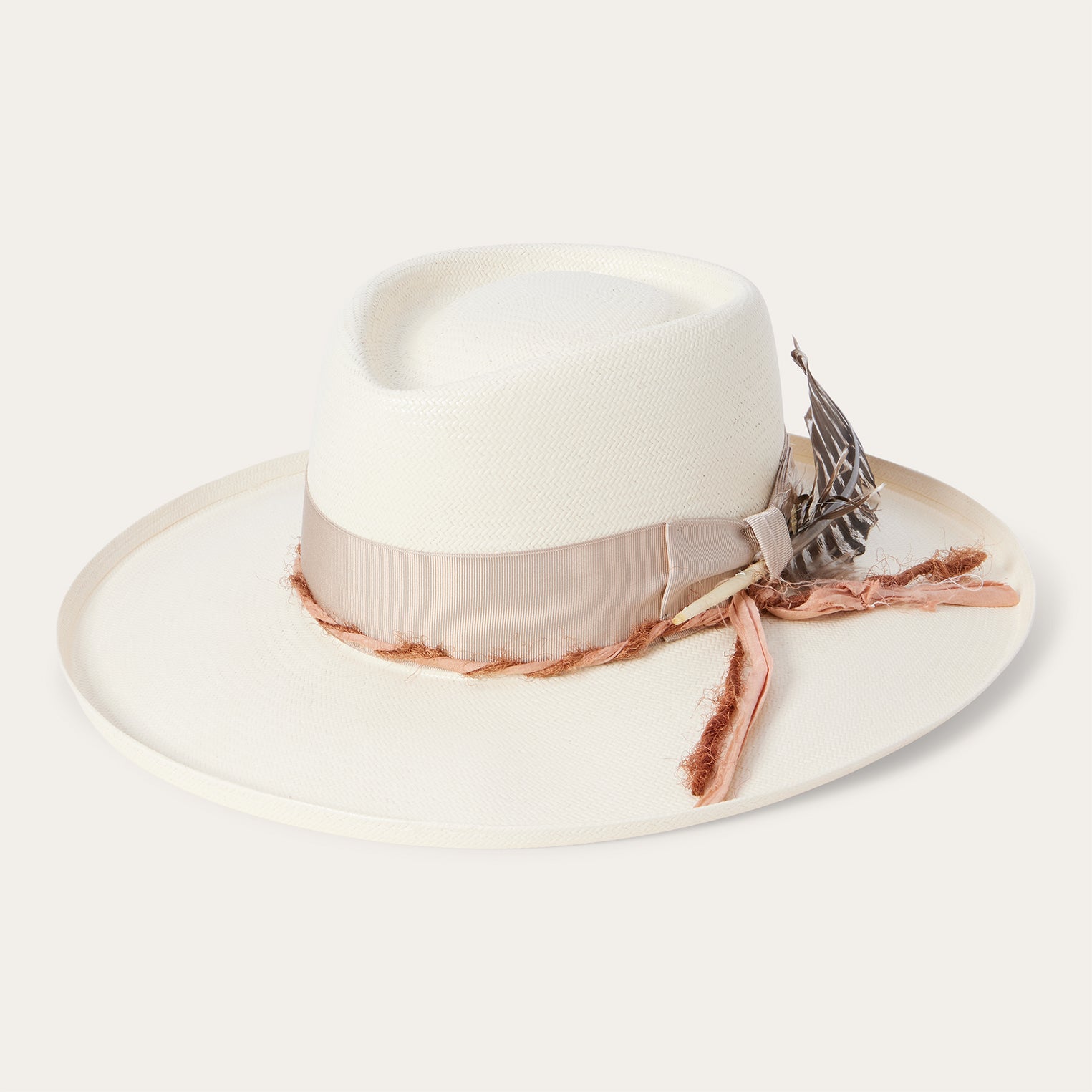 Stylish Shantung Straw Fedora Hat by Kings Row