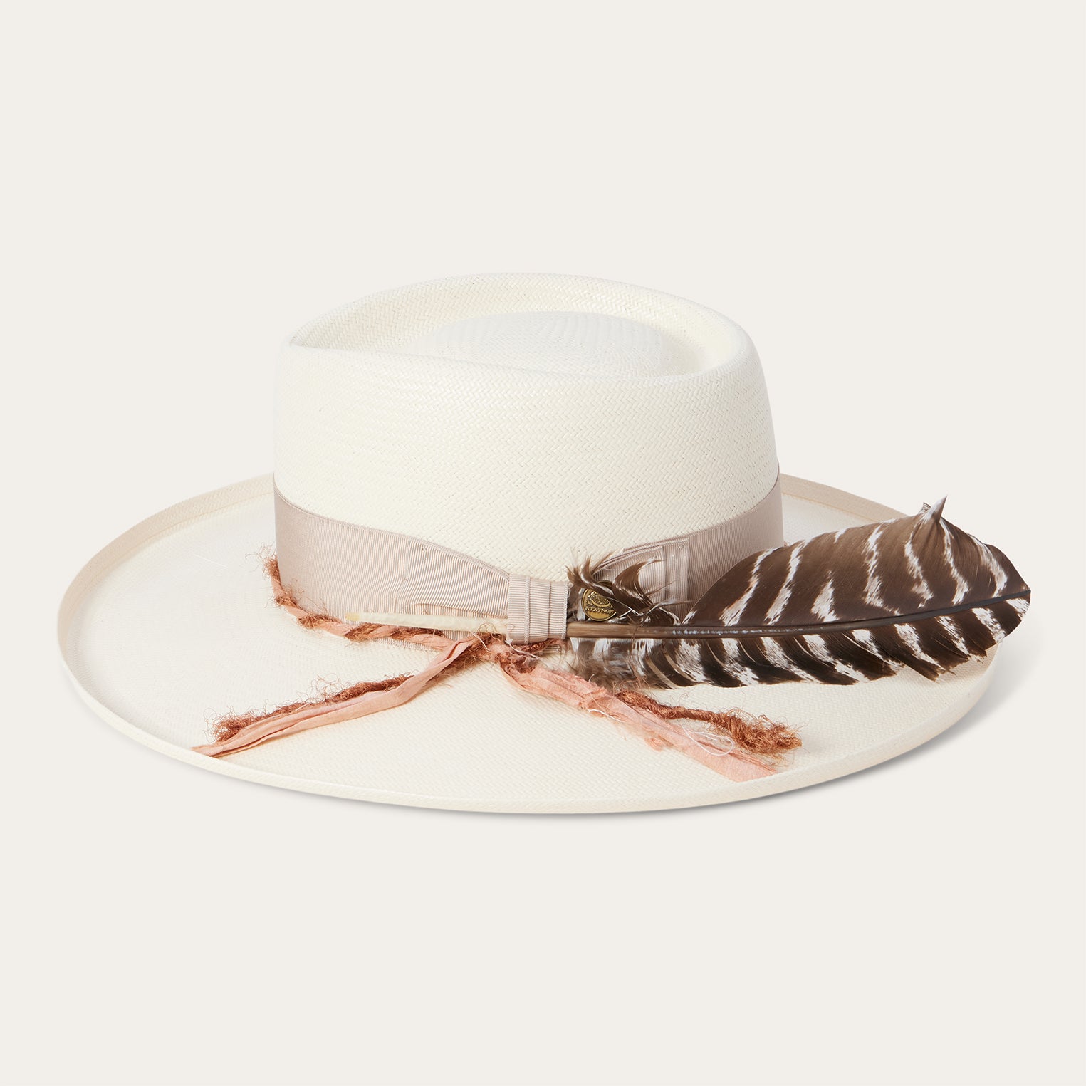Stylish Shantung Straw Fedora Hat by Kings Row