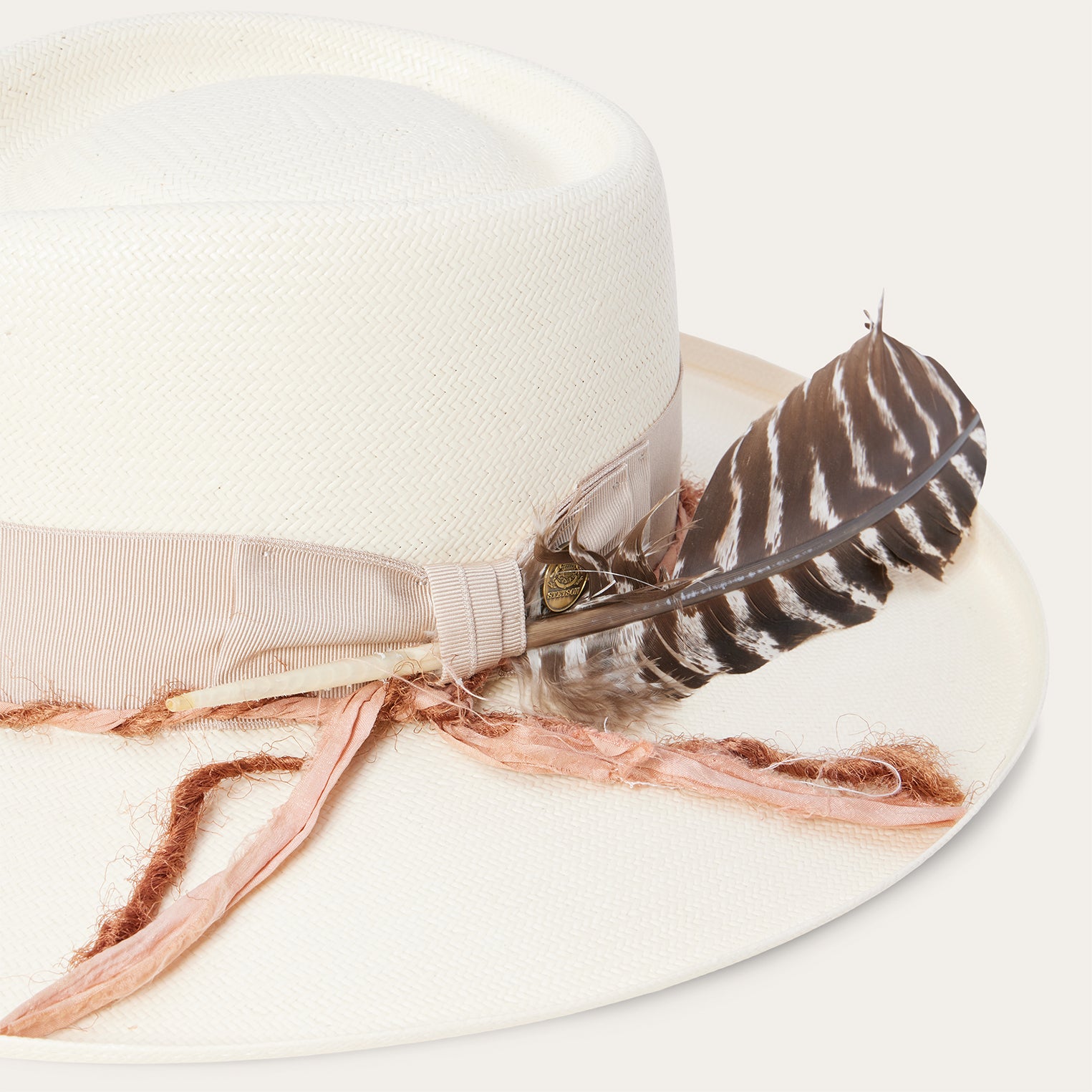 Stylish Shantung Straw Fedora Hat by Kings Row