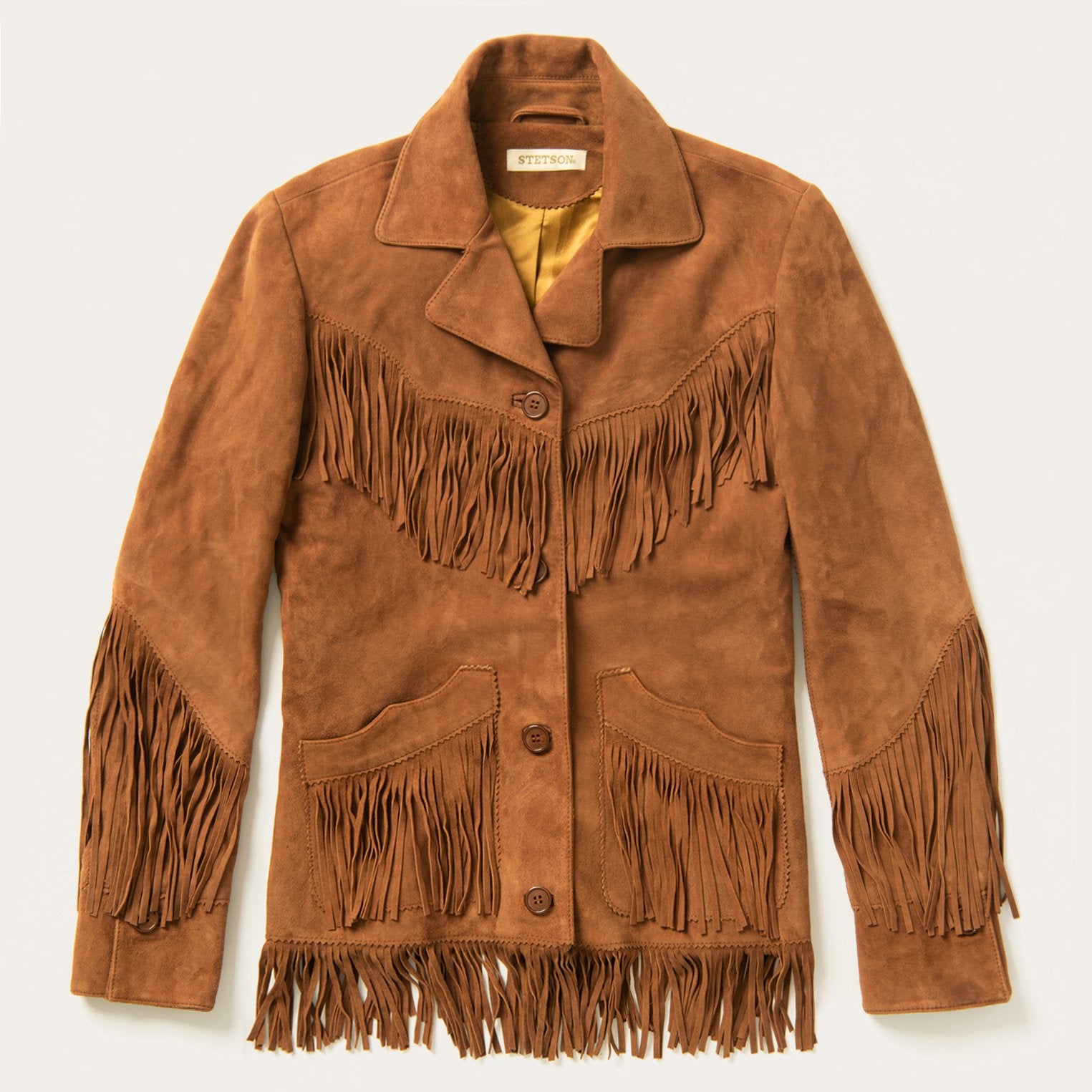 Fringed Lamb Suede Jacket for Women
