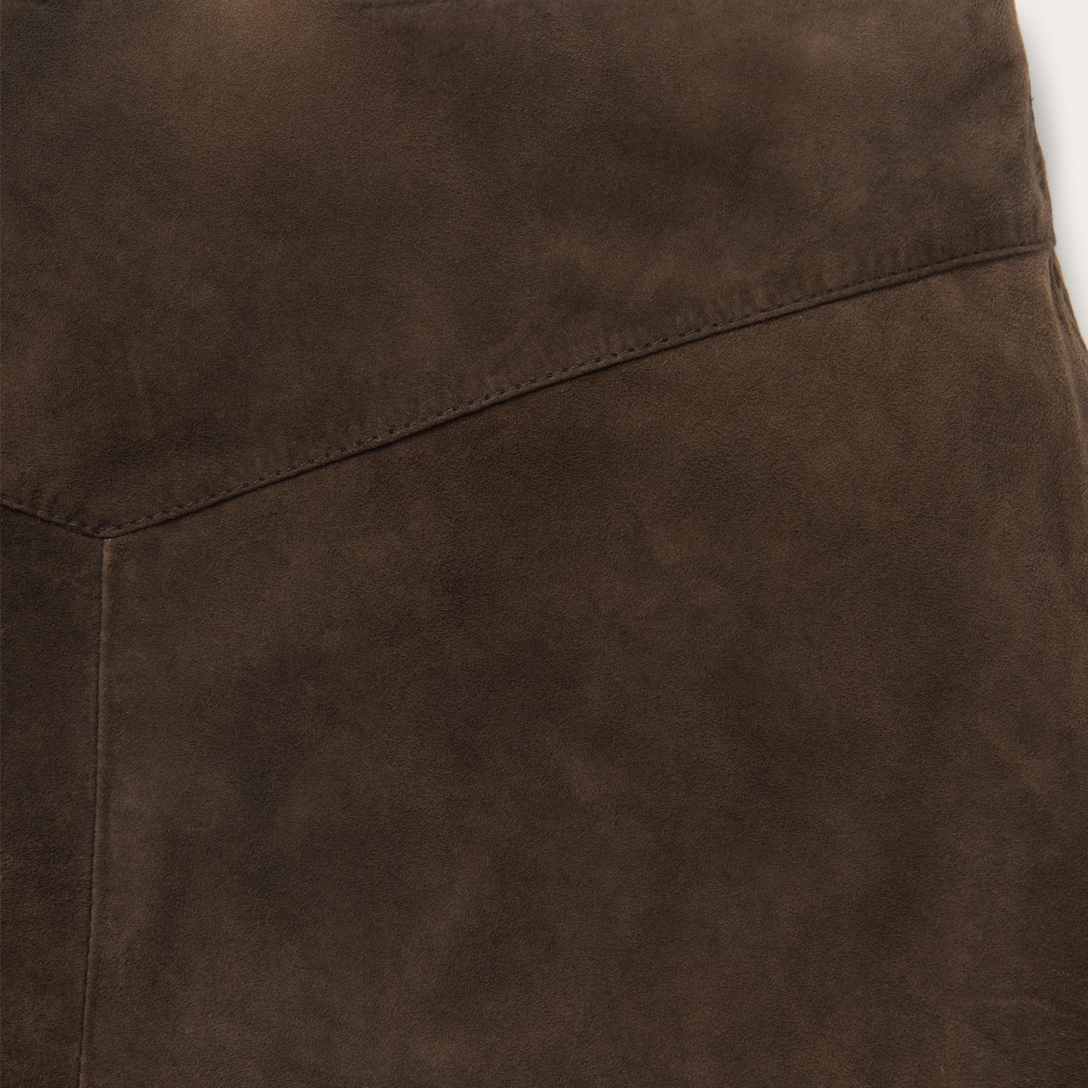 Lamb Suede Skirt with Embellished Nailheads