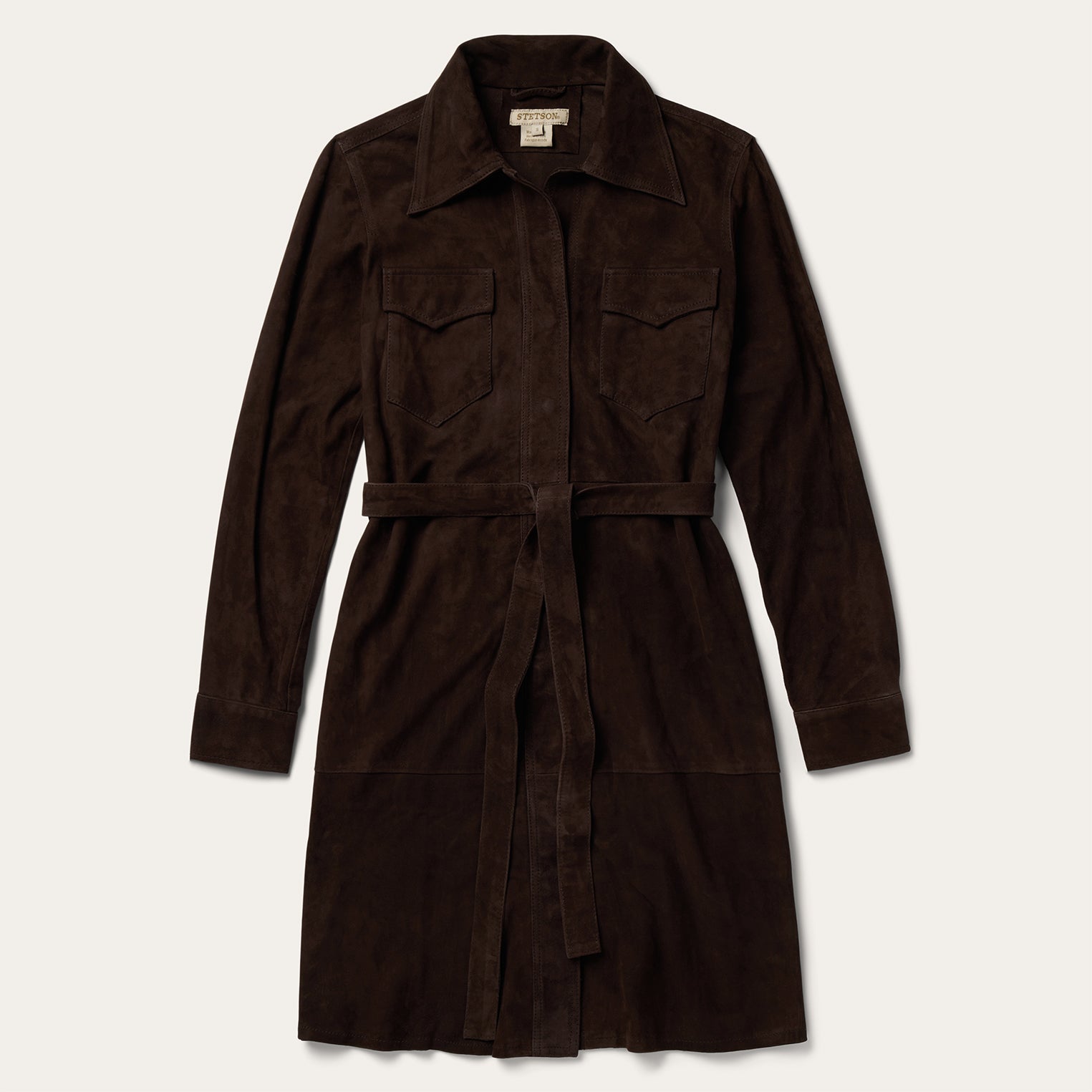 Luxury Lambskin Shirt Dress for Women