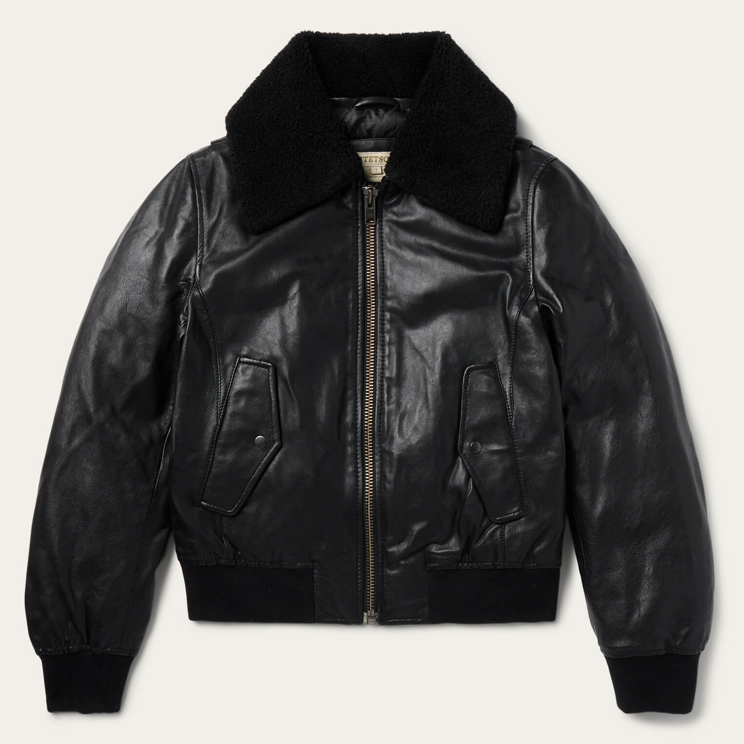 Classic Leather Bomber Jacket for Men