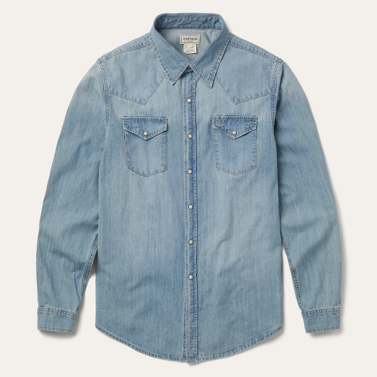 Classic Denim Long-Sleeve Shirt for Men