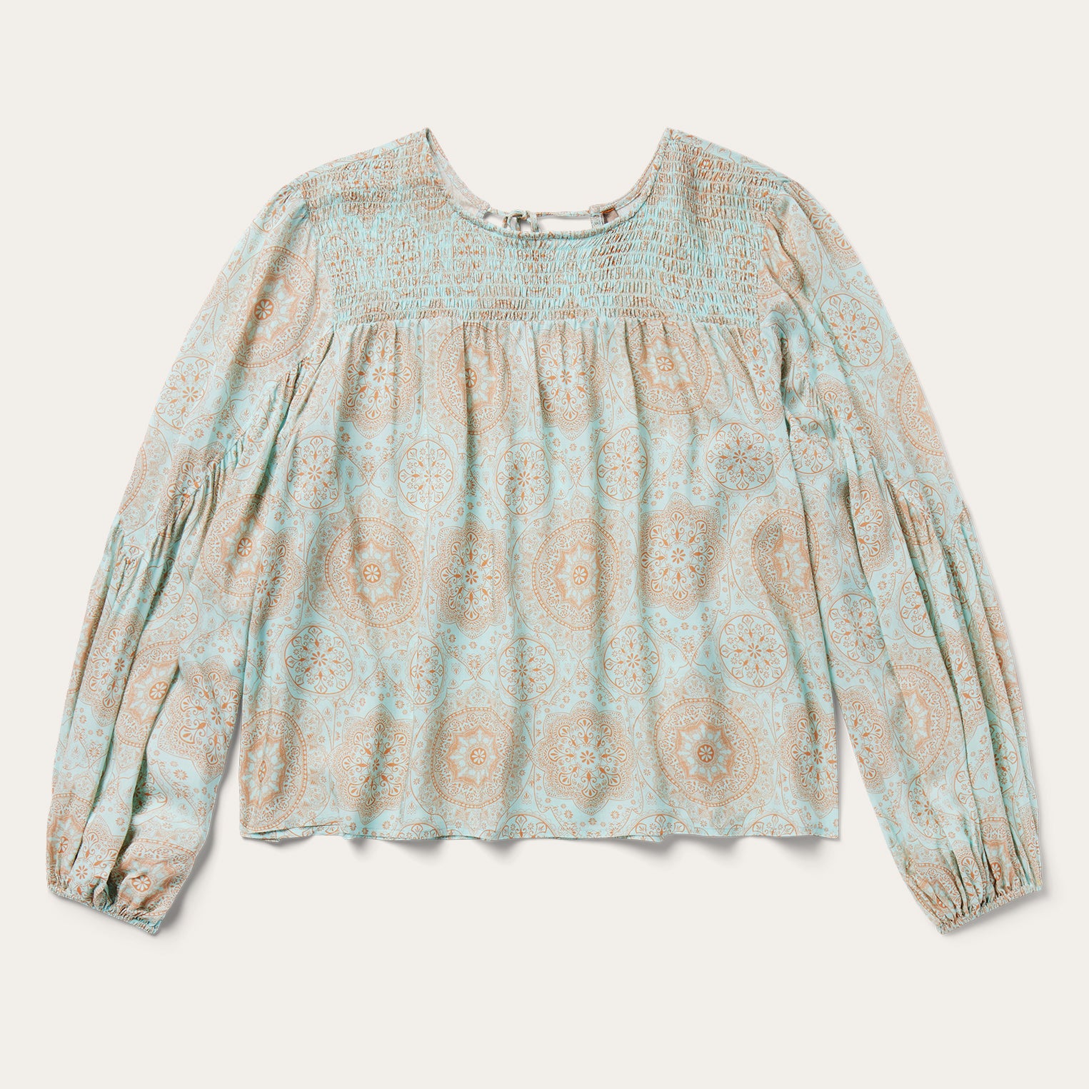 Boho Mandala Peasant Top
