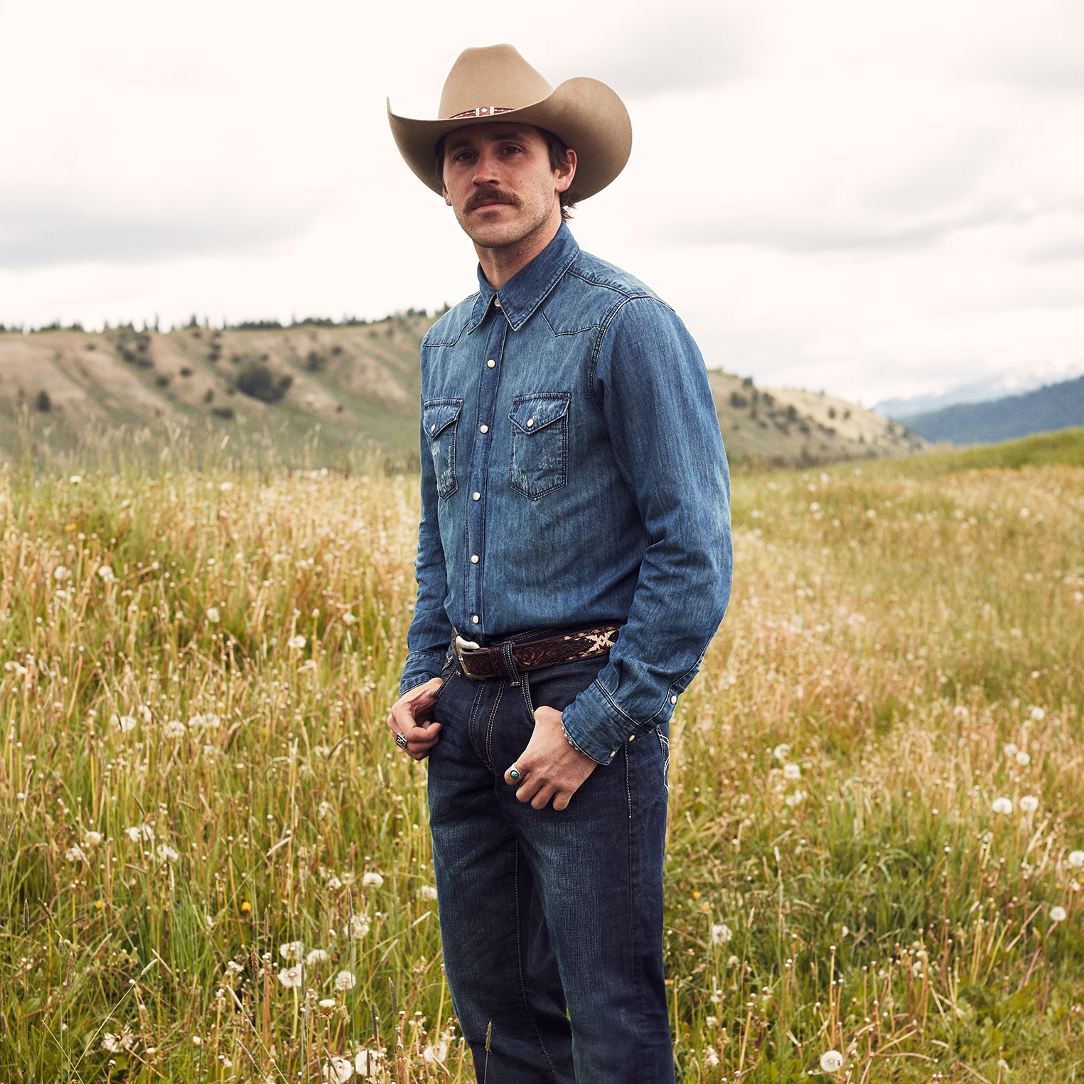 Classic Blue Denim Shirt for Men