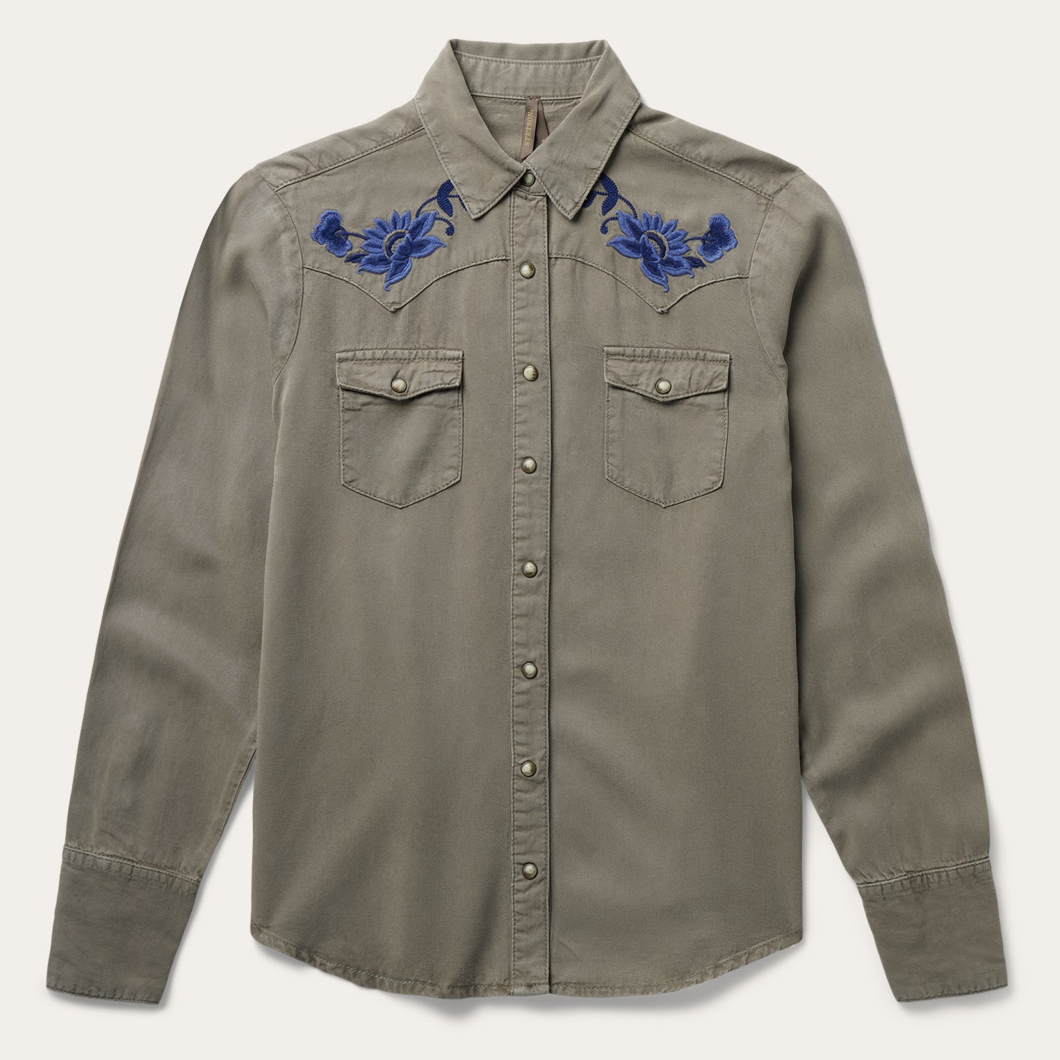Classic Olive Twill Western Shirt