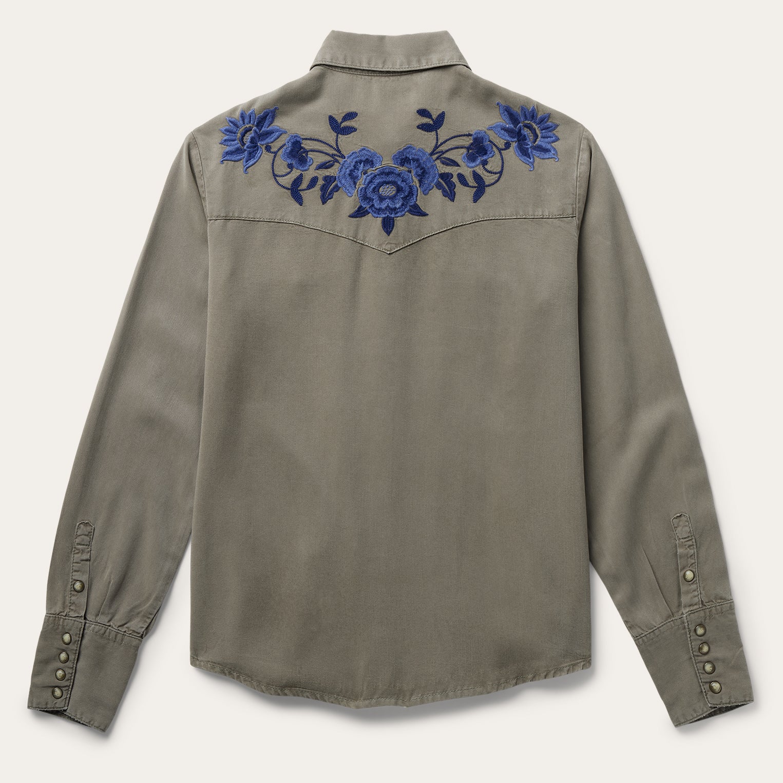 Classic Olive Twill Western Shirt