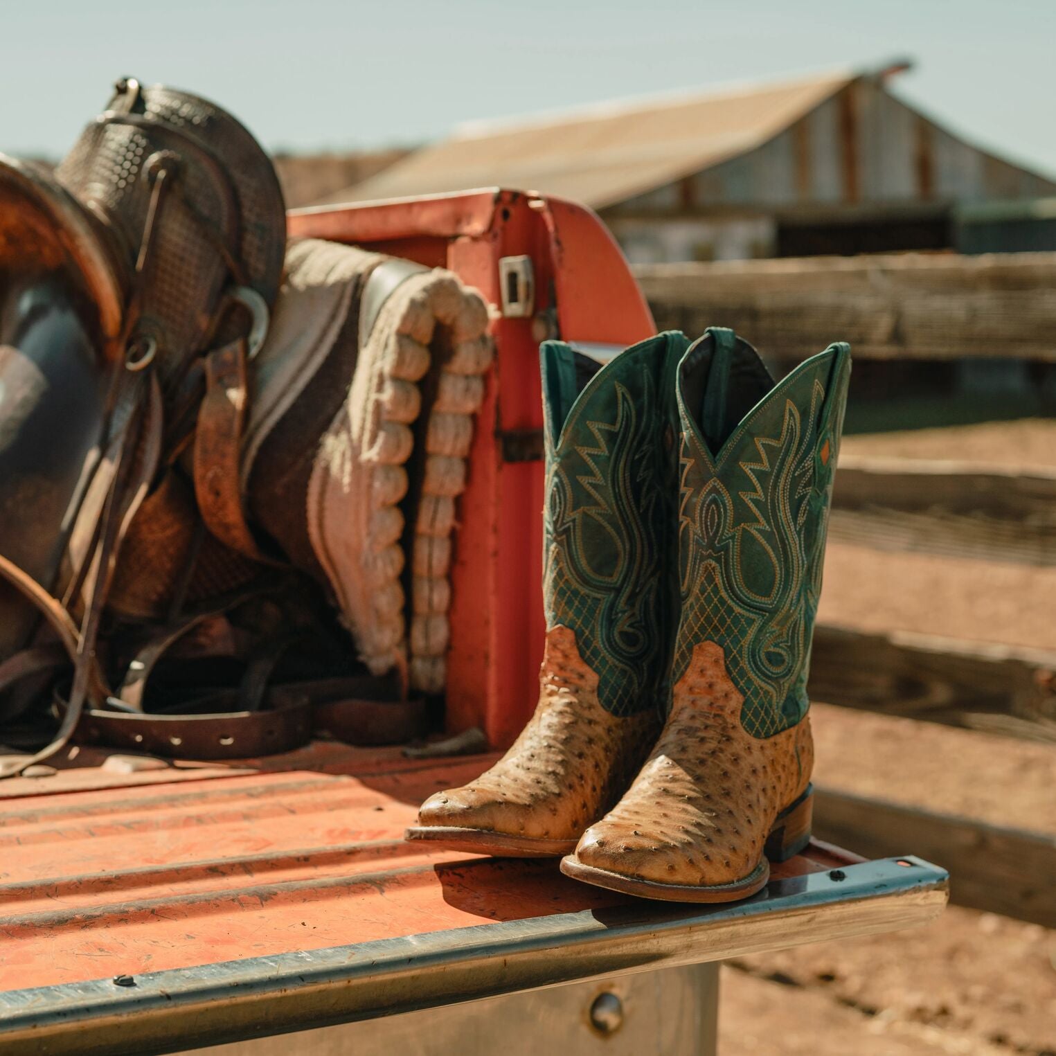 Stylish Ostrich Leather Boots for Men