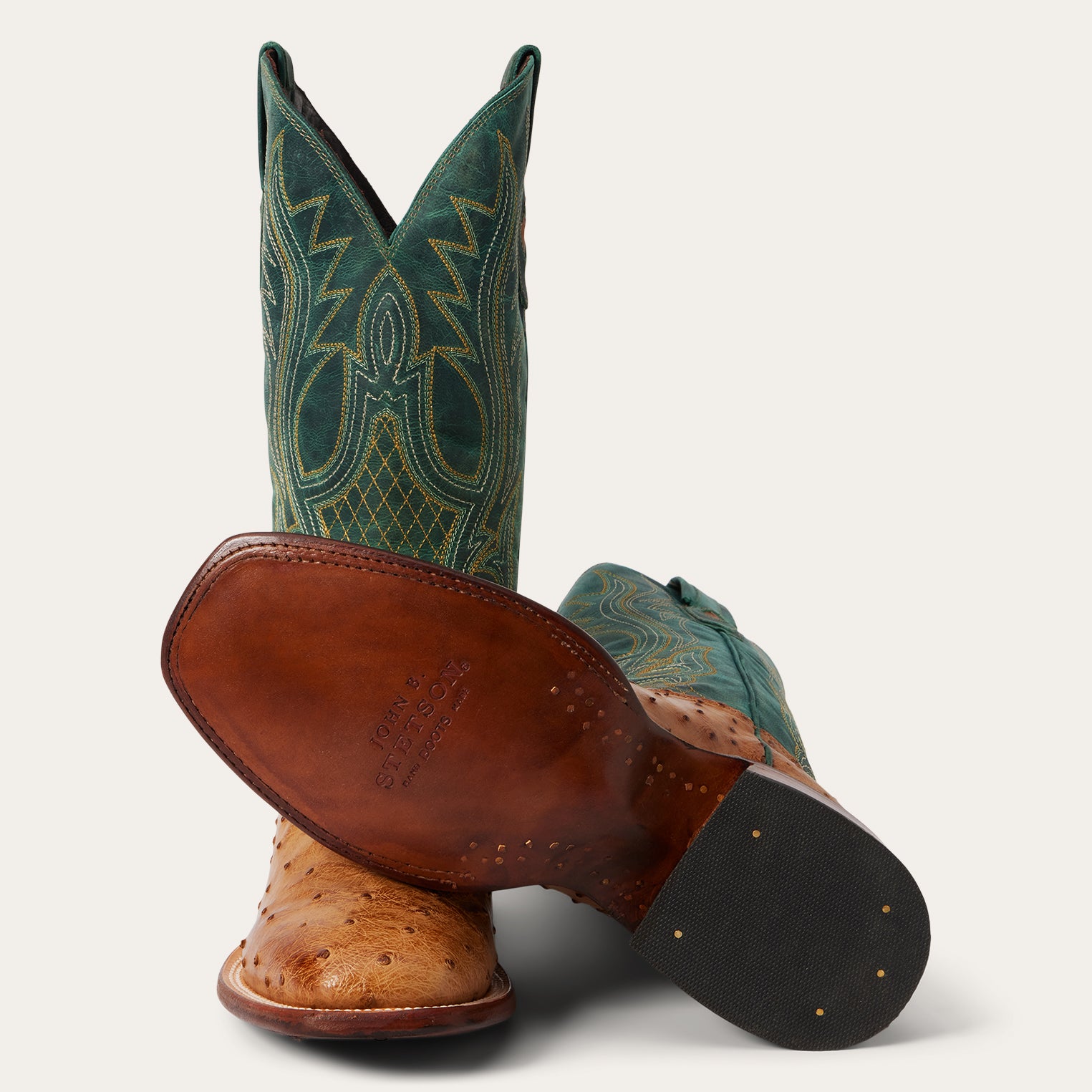 Stylish Ostrich Leather Boots for Men
