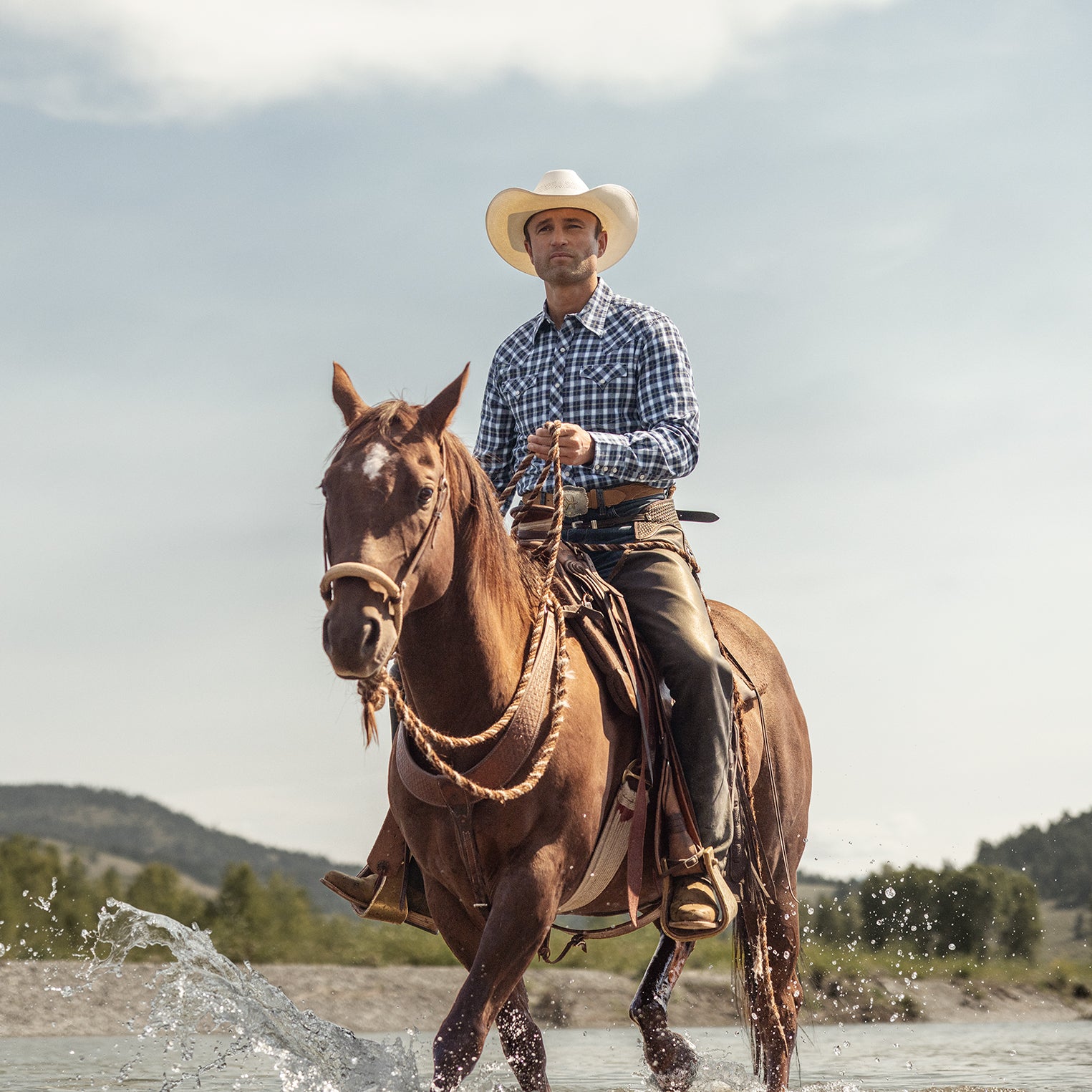Classic Plaid Western Shirt for Men