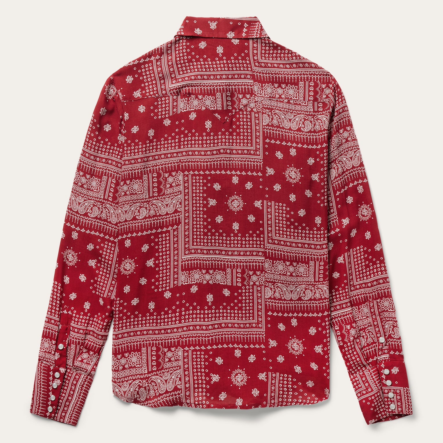 Stylish Patchwork Shirt with Red Bandana Print