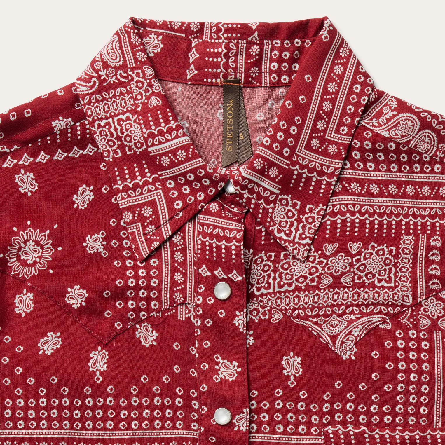 Stylish Patchwork Shirt with Red Bandana Print