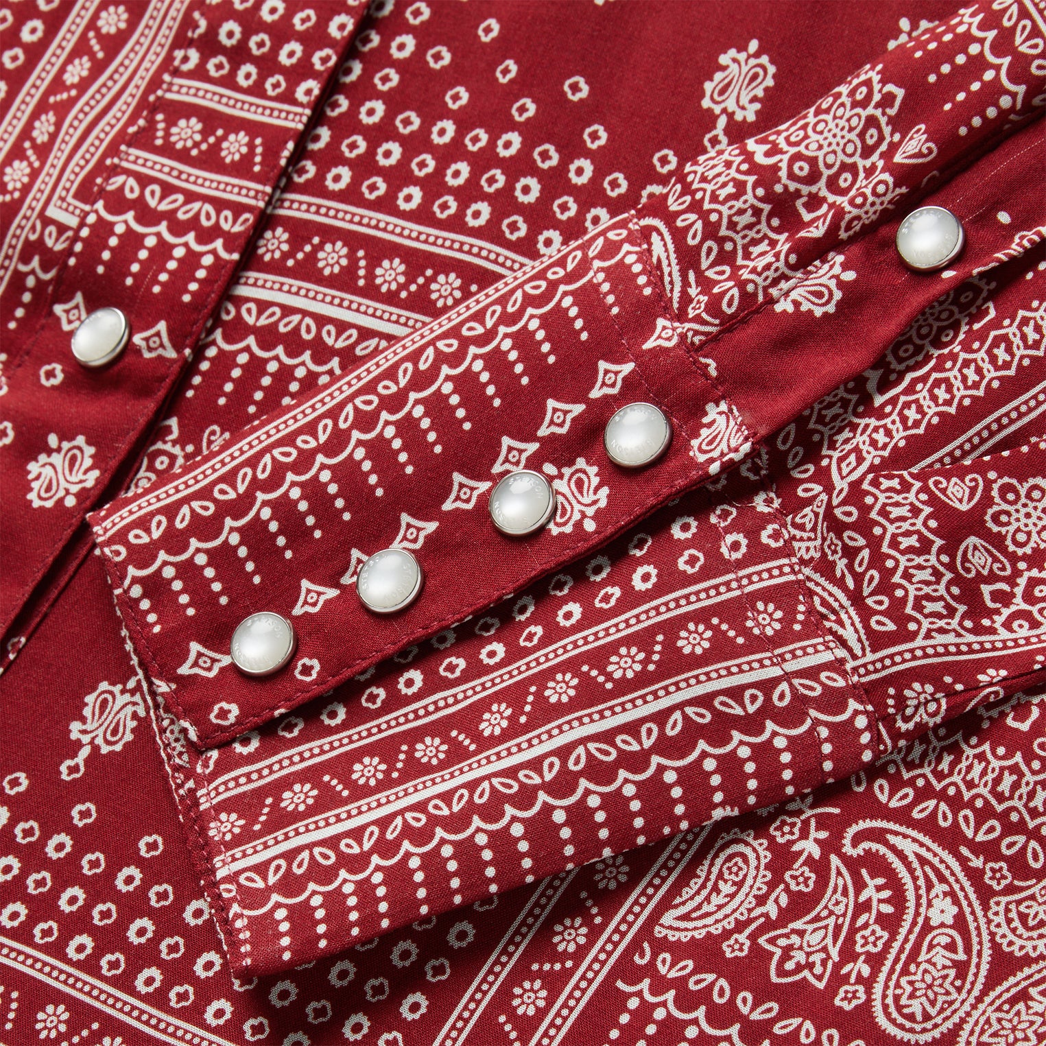 Stylish Patchwork Shirt with Red Bandana Print