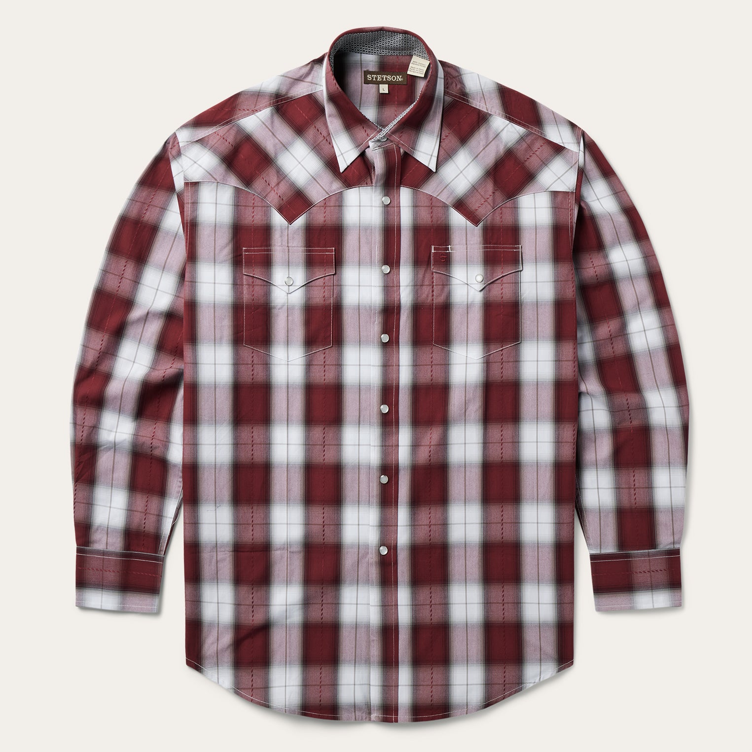 Western Plaid Shirt in Shadow Print