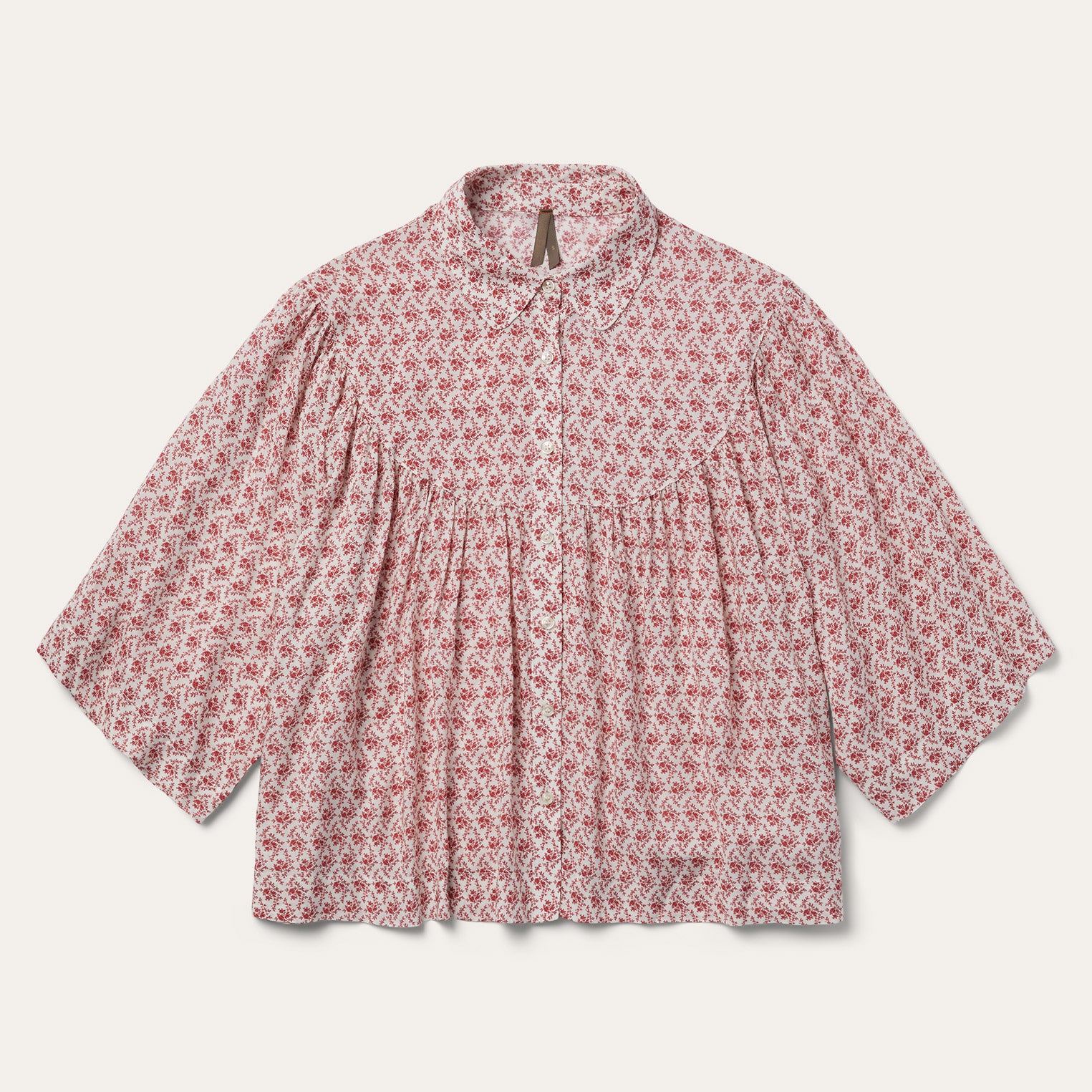 Floral Cottage Blouse - Short Sleeve Top